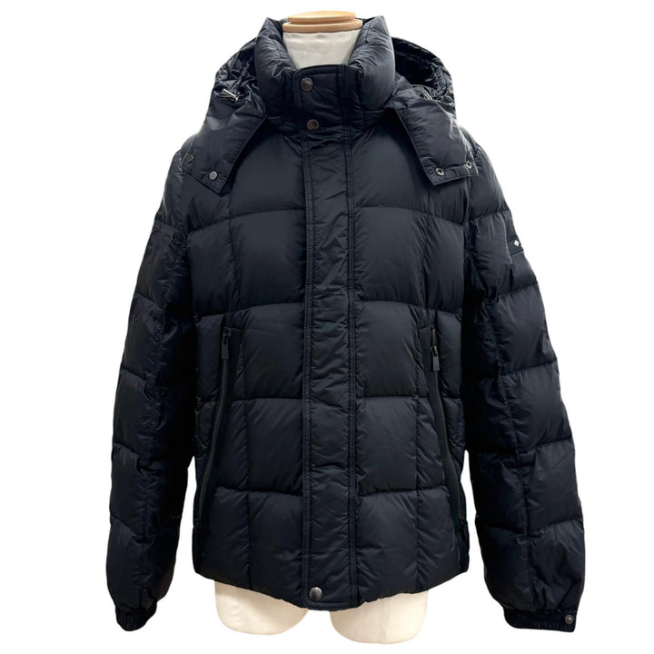 美品▼TATRAS タトラス 23AW MTAT23A4566 BOESIO ロゴワッペン フーデッド ジップアップ ダウンジャケット ブラック 3 正規品 メンズ
