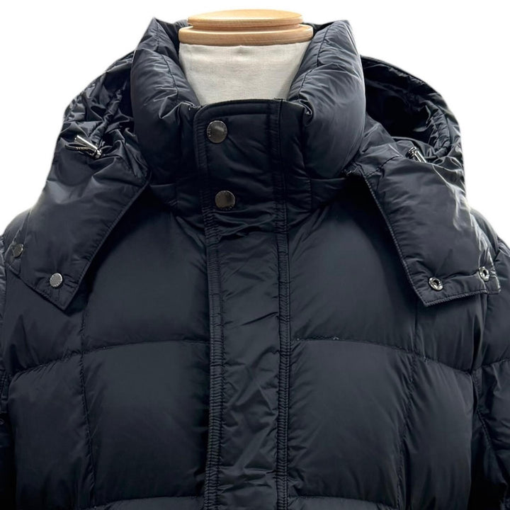 美品▼TATRAS タトラス 23AW MTAT23A4566 BOESIO ロゴワッペン フーデッド ジップアップ ダウンジャケット ブラック 3 正規品 メンズ