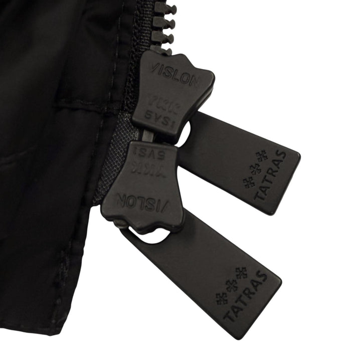 美品▼TATRAS タトラス 23AW MTAT23A4566 BOESIO ロゴワッペン フーデッド ジップアップ ダウンジャケット ブラック 3 正規品 メンズ