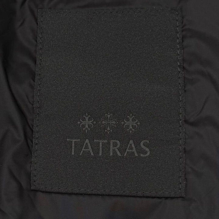美品▼TATRAS タトラス 23AW MTAT23A4566 BOESIO ロゴワッペン フーデッド ジップアップ ダウンジャケット ブラック 3 正規品 メンズ