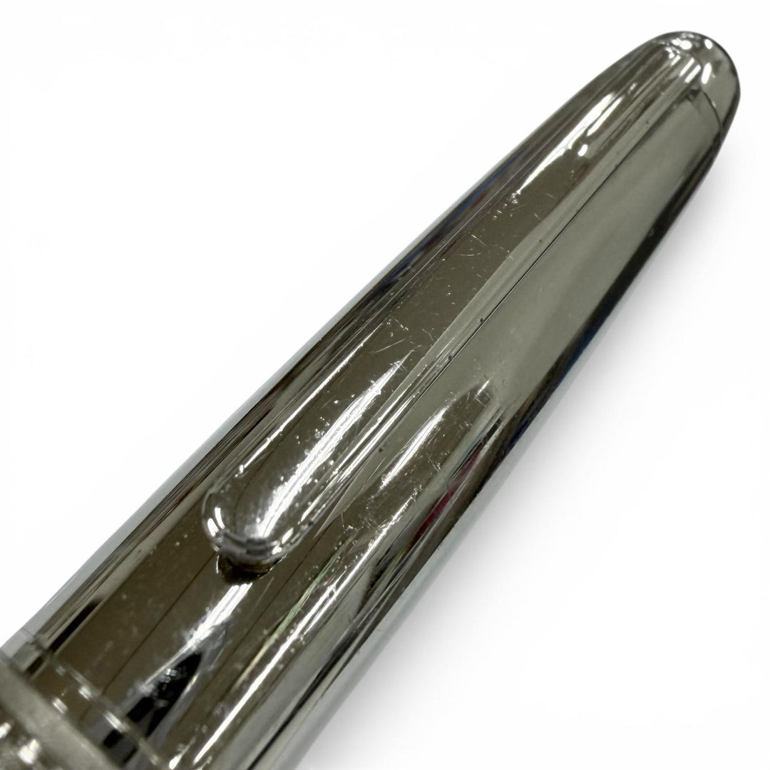 良品▼MONTBLANC モンブラン ソリテール 145 ドゥエ ブルーアワー クラシック ペン先18K Mニブ ホワイトスター 万年筆 シルバー ブルー