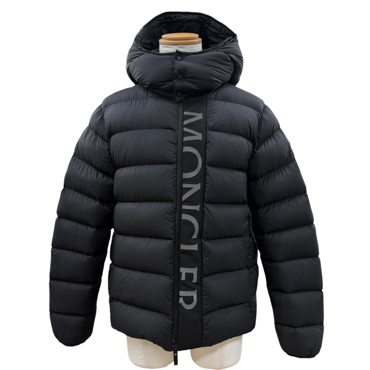 極美品▼MONCLER モンクレール 2023年製 UME フーデッド ダブルジップアップ ダウンジャケット ブラック 2 正規品 メンズ ハンガー付き