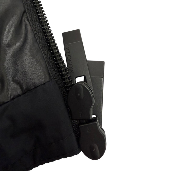 極美品▼MONCLER モンクレール 2023年製 UME フーデッド ダブルジップアップ ダウンジャケット ブラック 2 正規品 メンズ ハンガー付き