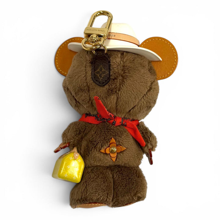 極美品★LOUIS VUITTON ルイヴィトン M03176 バッグチャーム LV ルイ ベア レッド キーホルダー イタリア製 レディース 箱・保存袋付き