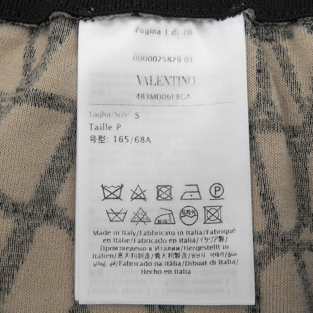 美品▲VALENTINO ヴァレンティノ 2023年製 4B3MD06F8GA コットン100％ イコノグラフ スポンジジャージ ショートパンツ S 伊製 正規品