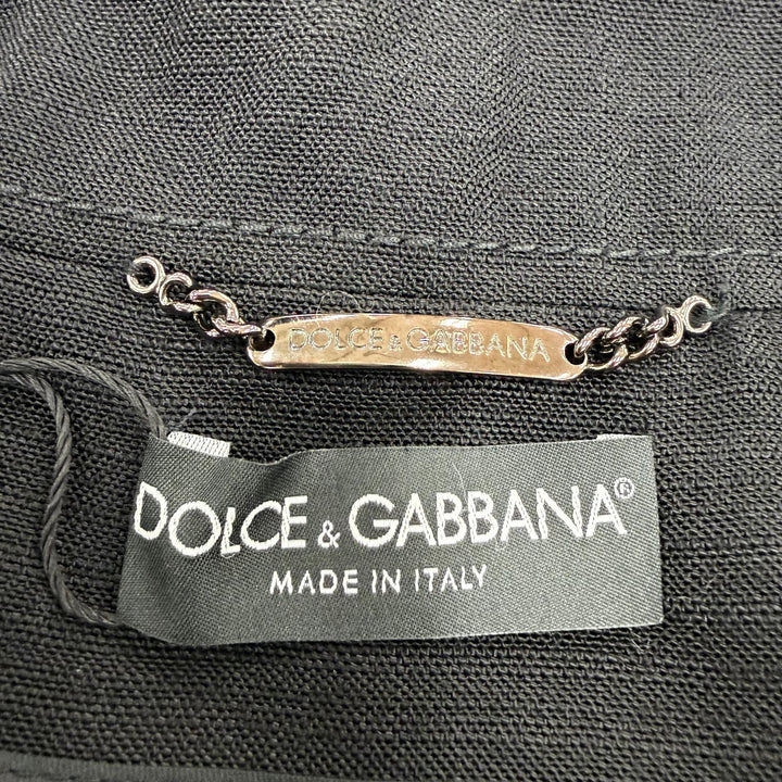 未使用品☆DOLCE&amp;GABBANA ドルチェ＆ガッバーナ ロング丈 スタンドカラーコート ブラック 36 イタリア製 正規品 レディース ガーメント付