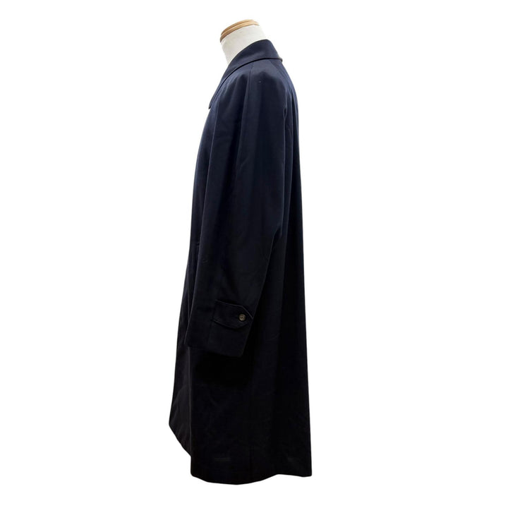 美品▼BURBERRY LONDON バーバリーロンドン カシミヤ ウール チェック柄 比翼仕立て ステンカラーコート 92-170-5(Mサイズ相当) 正規品