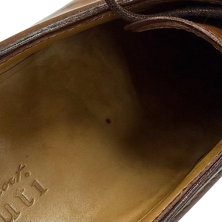 【ドンドン見直し】良品 ▼Berluti ベルルッティ ULTIMA ウルティマ Uチップ スクエアトゥ レースアップ レザーシューズ ブラウン 8.5