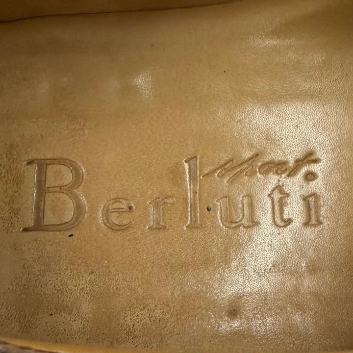 【ドンドン見直し】良品 ▼Berluti ベルルッティ ULTIMA ウルティマ Uチップ スクエアトゥ レースアップ レザーシューズ ブラウン 8.5