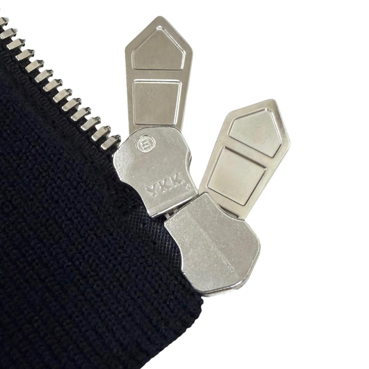 極美品□HERMES エルメス 25AW 567795HA ウール シルク マイヨン 3D キルティング ブルゾン ネイビー M イタリア製 正規品 ハンガー付き