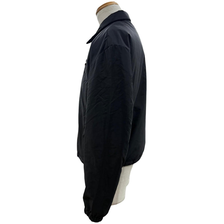 美品▼PRADA プラダ SGC912 S000 1W09 トライアングルロゴ 三角プレート ジップアップ 中綿入り ジャケット ブラック XS 正規品 メンズ