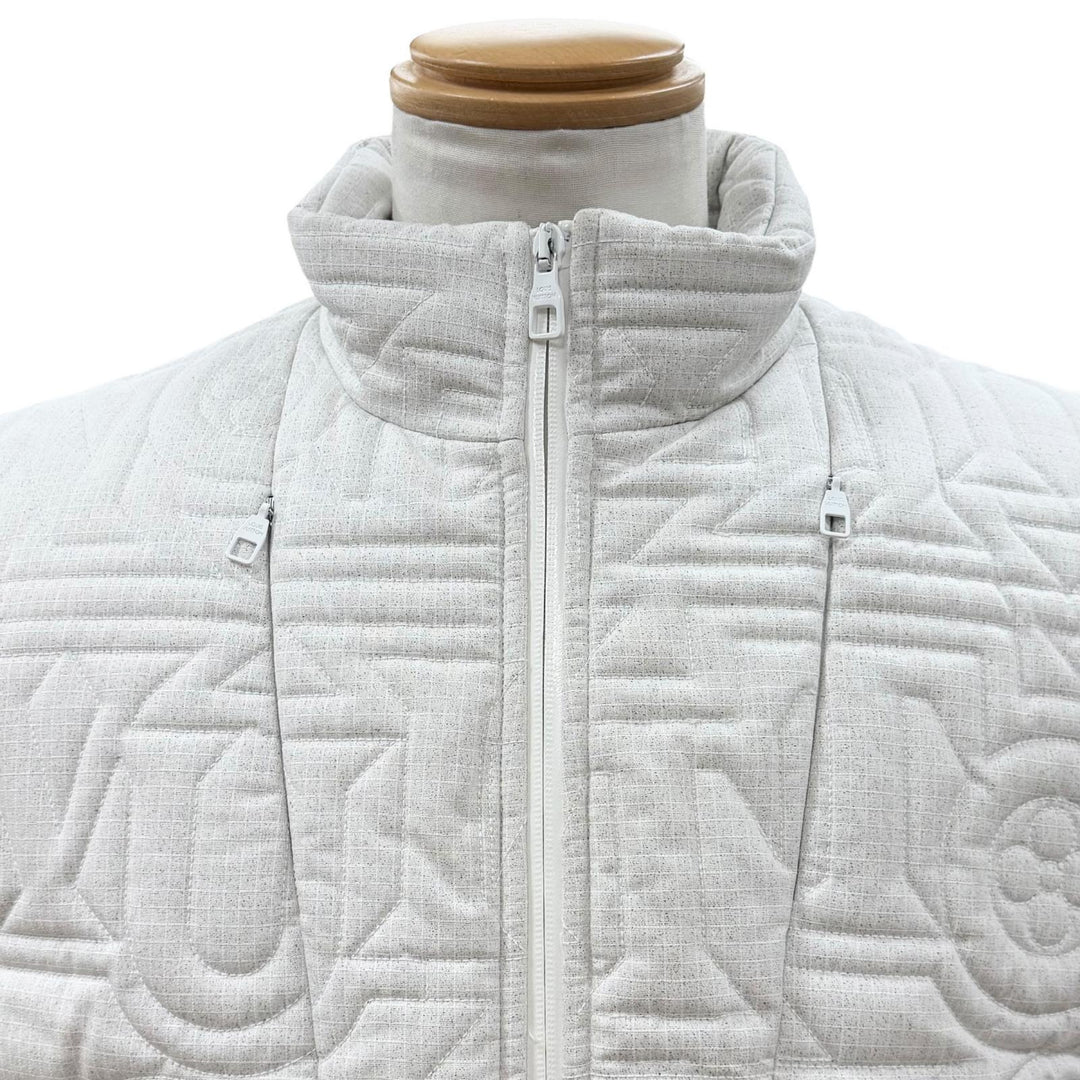 美品▼LOUIS VUITTON ルイヴィトン 23SS キルティングスノー ジップアップ ダウンベスト ホワイト 46 イタリア製 正規品 メンズ