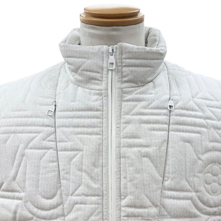 美品▼LOUIS VUITTON ルイヴィトン 23SS キルティングスノー ジップアップ ダウンベスト ホワイト 46 イタリア製 正規品 メンズ