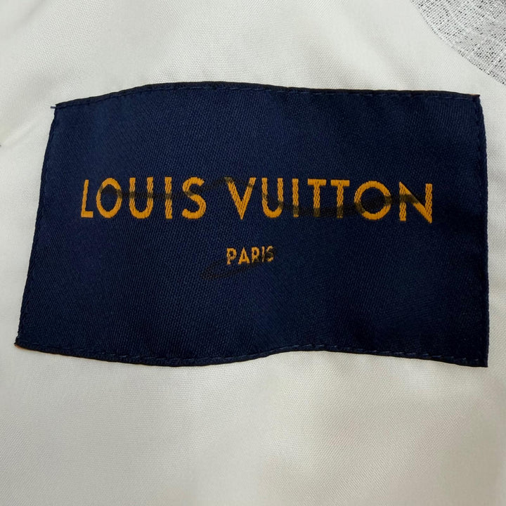 美品▼LOUIS VUITTON ルイヴィトン 23SS キルティングスノー ジップアップ ダウンベスト ホワイト 46 イタリア製 正規品 メンズ