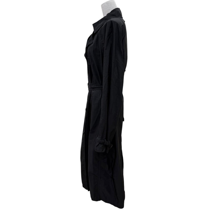 極美品☆PRADA プラダ 2023年製 292172 Re-Nylon トライアングルロゴ ベルト付トレンチコート ブラック 40 イタリア製 正規品 レディース