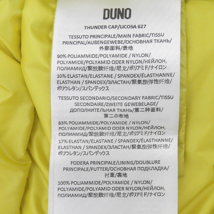 美品▲DUNO デュノ THUNDER サンダー ロゴ金具 ダブルジップ フーデッド ダウンジャケット アウター ブラック 50 正規品 メンズ