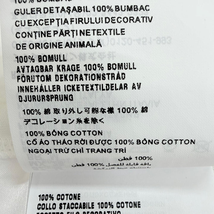 極美品☆MIUMIU ミュウミュウ 2022年製 MJN460 S231 11EC ロゴ刺繍 セーラーカラー トップス ホワイト M イタリア製 正規品 ガーメント付