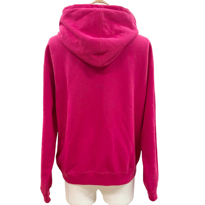 未使用品▼GUCCI グッチ 22AW 674900 XJD22 コットン100% ロゴプリント プルオーバー パーカー ピンク XS イタリア製 正規品 メンズ