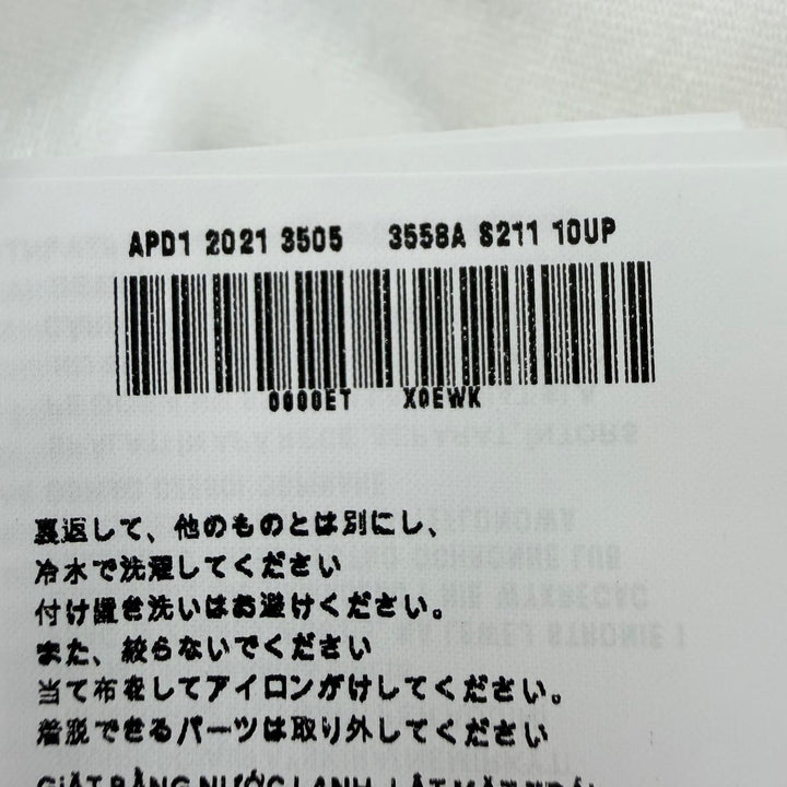 未使用品☆PRADA プラダ 3558A S211 10UP コットン100％ トライアングルロゴ オーバーサイズ 半袖Ｔシャツ ホワイト S 正規品 レディース