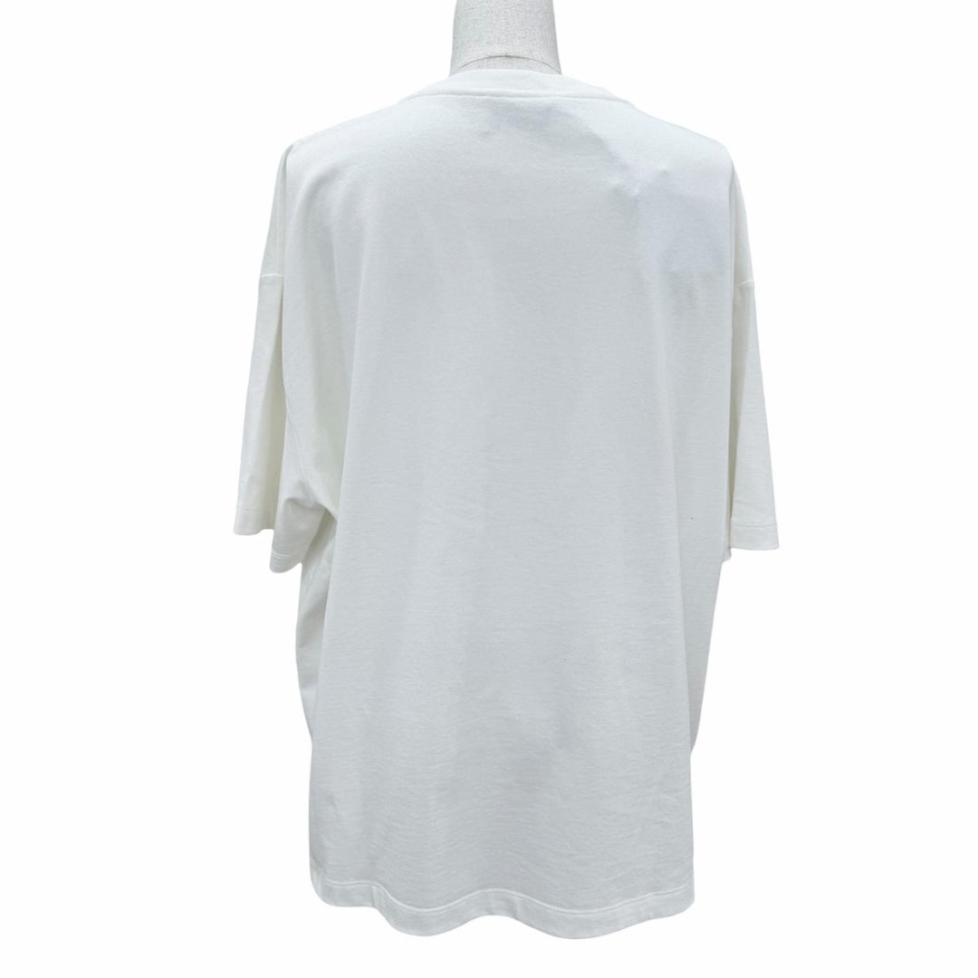 未使用品☆PRADA プラダ 3558A S211 10UP コットン100％ トライアングルロゴ オーバーサイズ 半袖Ｔシャツ ホワイト S 正規品 レディース