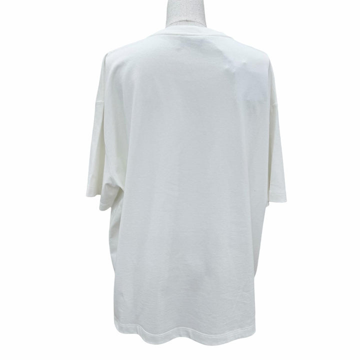 未使用品☆PRADA プラダ 3558A S211 10UP コットン100％ トライアングルロゴ オーバーサイズ 半袖Ｔシャツ ホワイト S 正規品 レディース