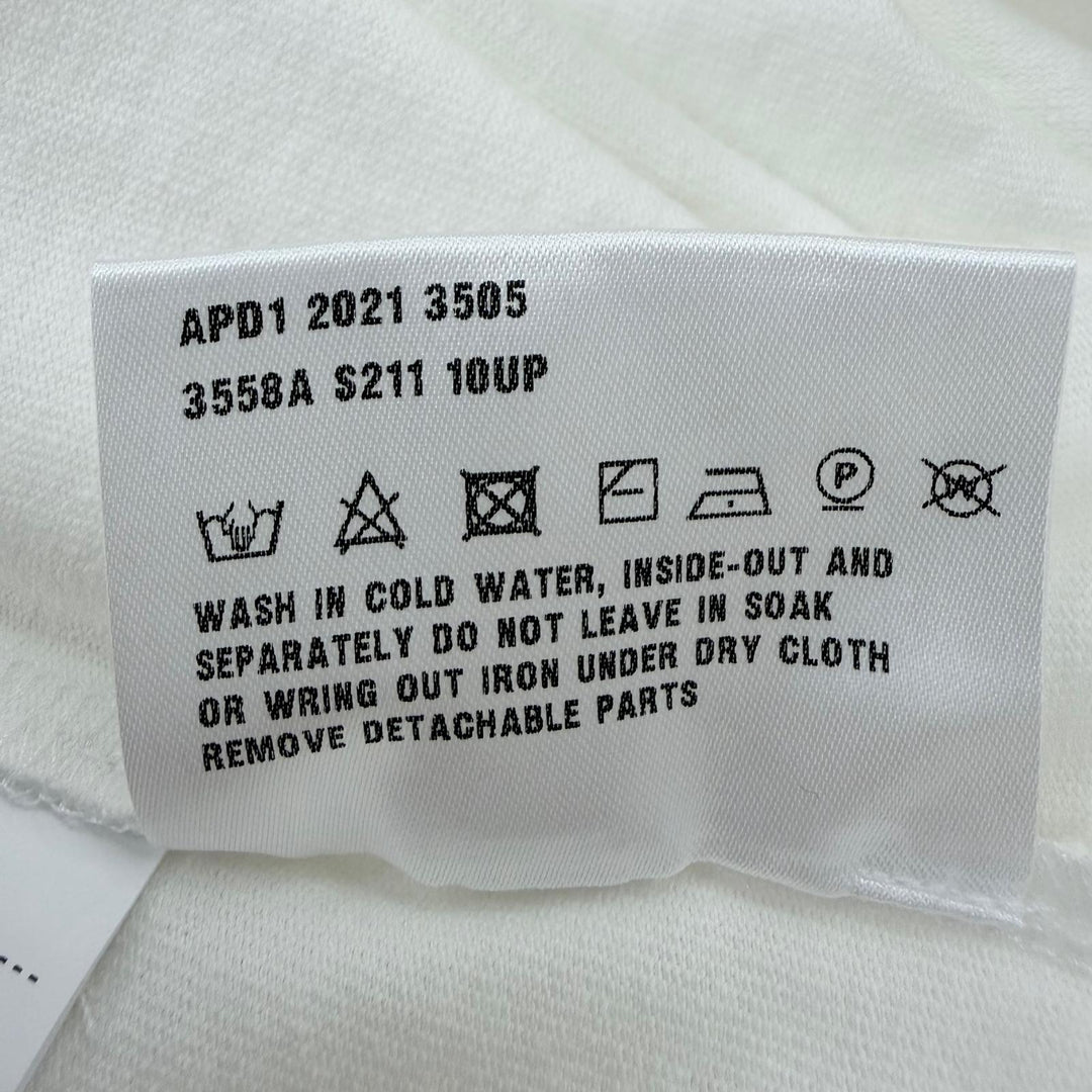 未使用品☆PRADA プラダ 3558A S211 10UP コットン100％ トライアングルロゴ オーバーサイズ 半袖Ｔシャツ ホワイト S 正規品 レディース
