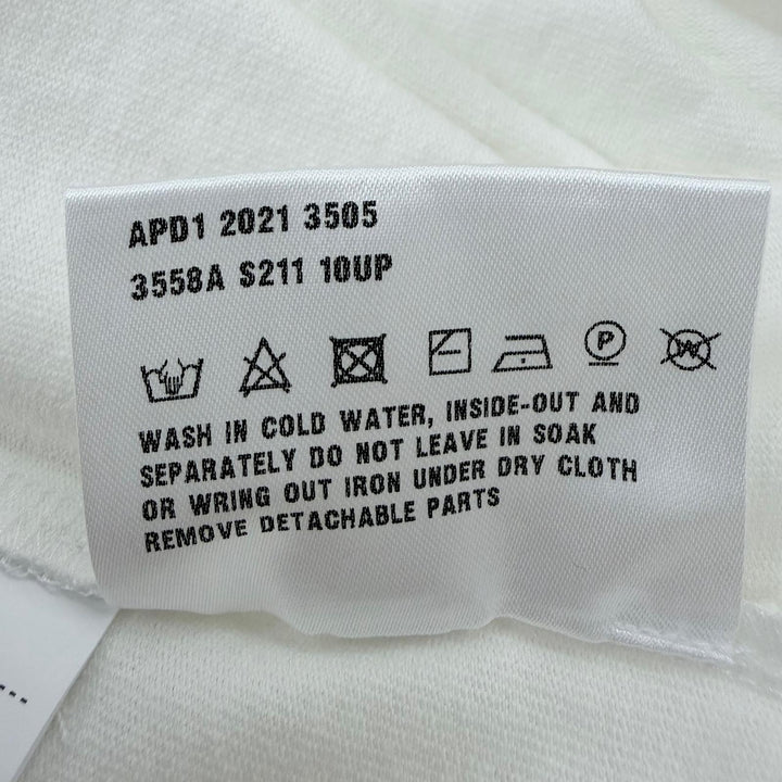 未使用品☆PRADA プラダ 3558A S211 10UP コットン100％ トライアングルロゴ オーバーサイズ 半袖Ｔシャツ ホワイト S 正規品 レディース