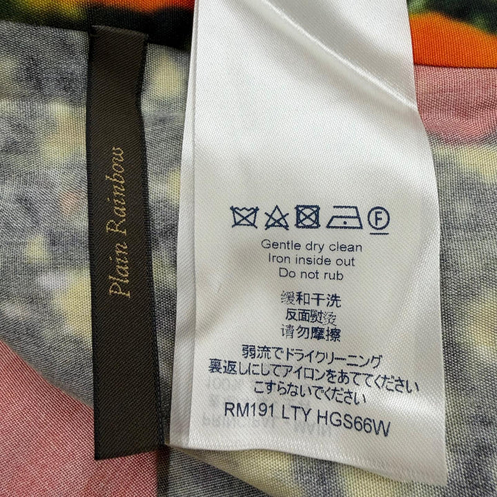 未使用品▼LOUIS VUITTON ルイヴィトン オズの魔法使い シルク100% 総柄プリント ロングスリーブ 長袖シャツ マルチ M 正規品 メンズ