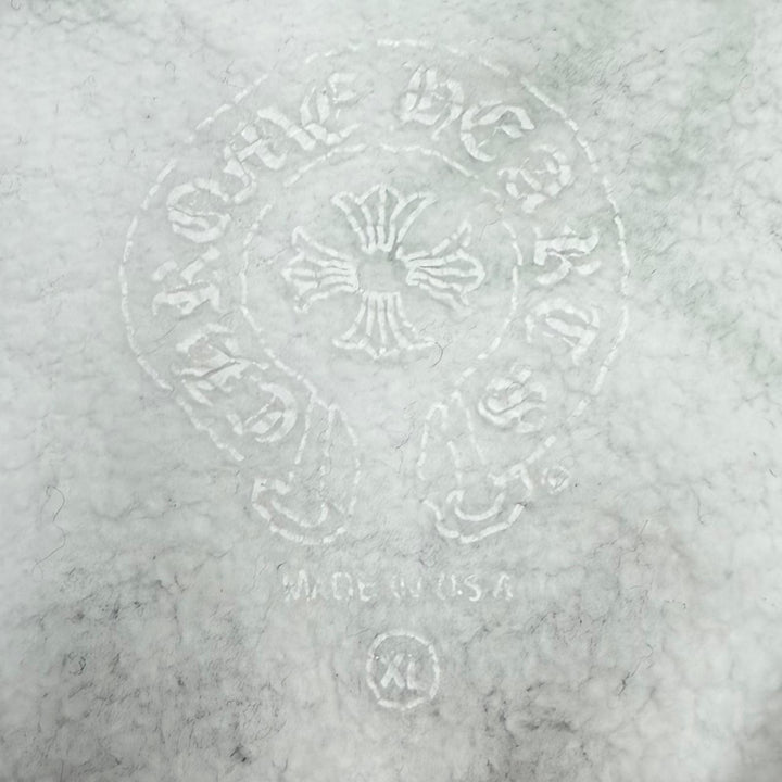 人気▼CHROME HEARTS クロムハーツ コットン ステンシルプリント フーデッド プルオーバー パーカー ホワイト マルチ XL USA製 メンズ
