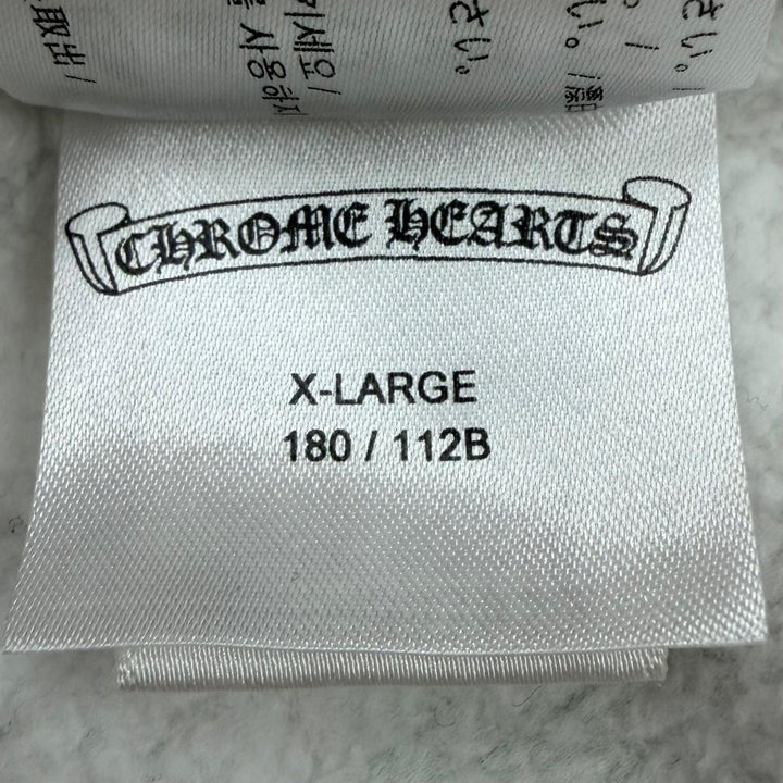 人気▼CHROME HEARTS クロムハーツ コットン ステンシルプリント フーデッド プルオーバー パーカー ホワイト マルチ XL USA製 メンズ
