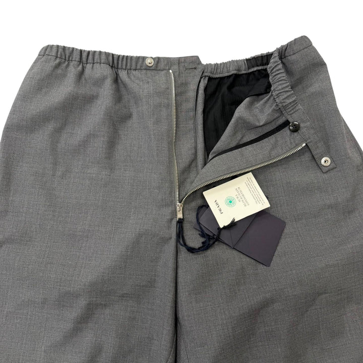 未使用品□PRADA プラダ 2023年製 SPH377 バージンウール コットン トライアングルパッチ シェフパンツ グレー L イタリア製 正規品