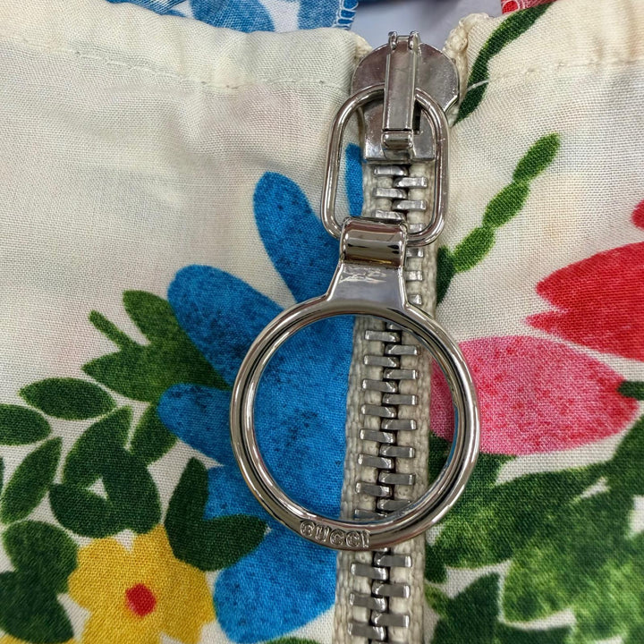 極美品☆GUCCI グッチ 453982 コットン インターロッキングG 花柄デザイン ワンピース マルチカラー 36 イタリア製 正規品 レディース