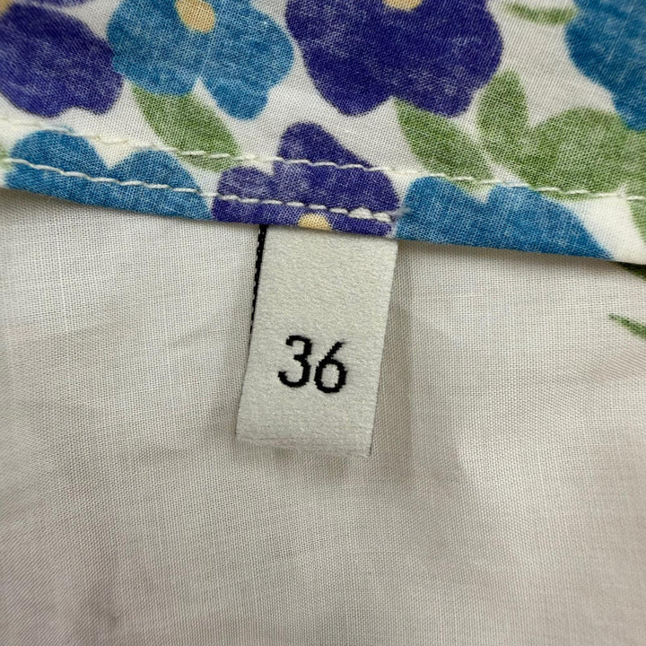 極美品☆GUCCI グッチ 453982 コットン インターロッキングG 花柄デザイン ワンピース マルチカラー 36 イタリア製 正規品 レディース