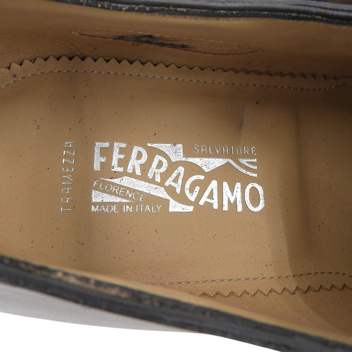 美品▲Salvatore Ferragamo サルヴァトーレフェラガモ TRAMEZZA メダリオン ダブルモンクストラップ レザーシューズ 伊製 箱付き