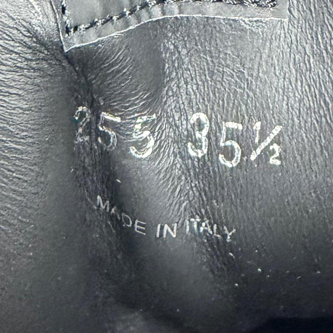 未使用品★PRADA プラダ 1T255M モノリス Re-Nylon トライアングルロゴ ポーチ付 ブラッシュドレザー ショートブーツ ブラック 35.5 伊製