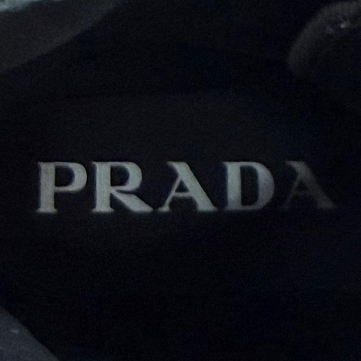 未使用品★PRADA プラダ 1T255M モノリス Re-Nylon トライアングルロゴ ポーチ付 ブラッシュドレザー ショートブーツ ブラック 35.5 伊製