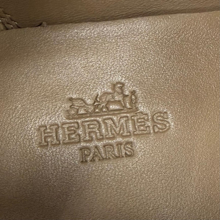 未使用品☆HERMES エルメス 231067Z モカシン デスタン カーフレザー ゴールド金具 ケリーバックル ローファー ホワイト 36.5 イタリア製