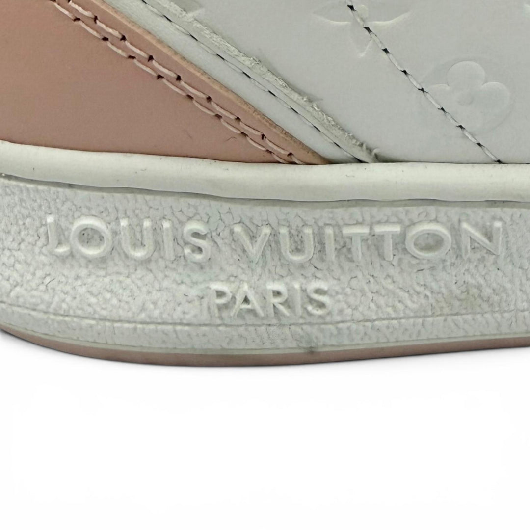 未使用品★LOUIS VUITTON ルイヴィトン LVスタジアムライン LVロゴ モノグラム レースアップ レザー ハイカットスニーカー 36 保存袋付