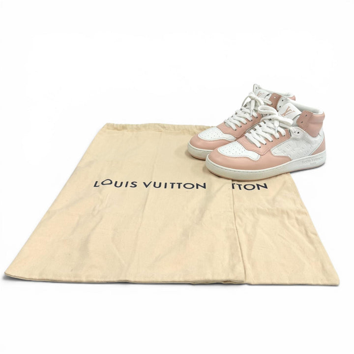 未使用品★LOUIS VUITTON ルイヴィトン LVスタジアムライン LVロゴ モノグラム レースアップ レザー ハイカットスニーカー 36 保存袋付