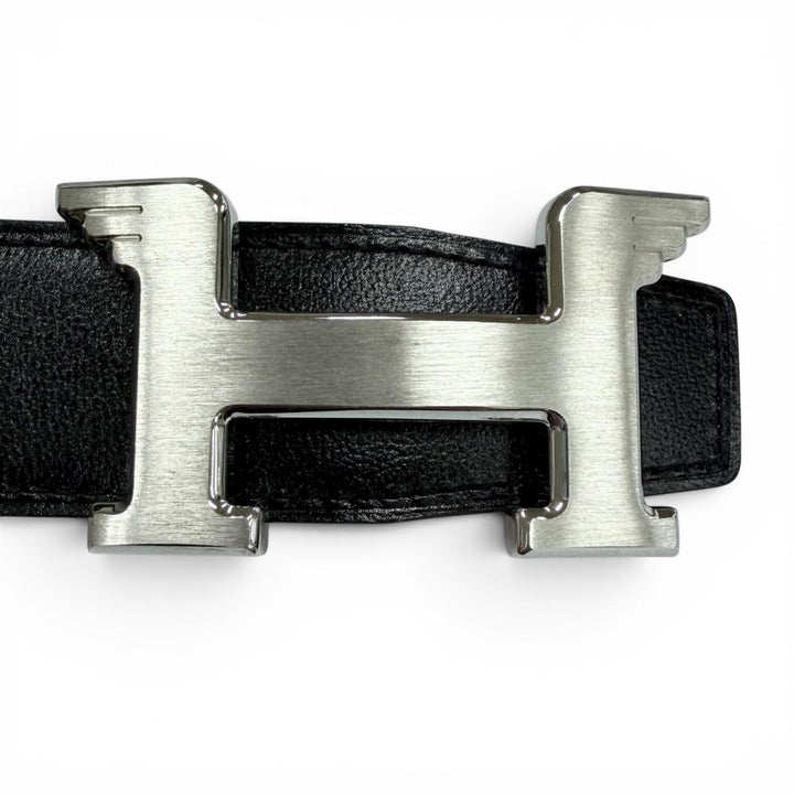 極美品▼HERMES エルメス コンスタンス ペガサス ボックスカーフ トゴ シルバー金具 リバーシブル ベルト ブラック オレンジ 110 C刻印