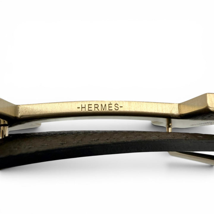極美品▼HERMES エルメス コンスタンス ボックスカーフ トゴ ゴールド金具 Hロゴバックル リバーシブルベルト カーキ ブラック 115 T刻印