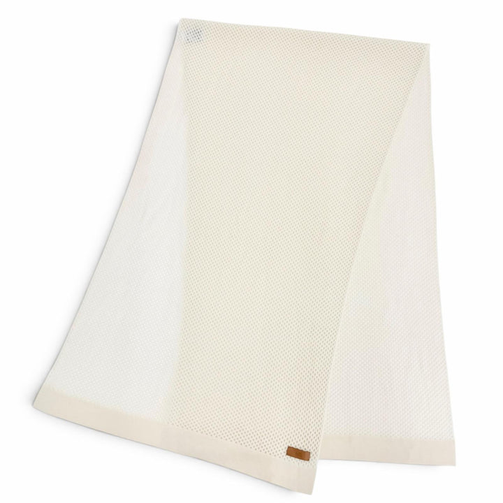 美品△HERMES エルメス H259112S MAILLE FILET マイユ フィレ カシミヤ100％ ロゴレザーワッペン付き ストール マフラー アイボリー 伊製