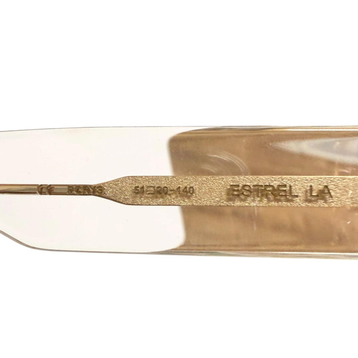 美品□CHROME HEARTS クロムハーツ ESTREL LA スター 一部SV925 サングラス クリアオレンジ グレー系レンズ 51□20-140 度なし 日本製