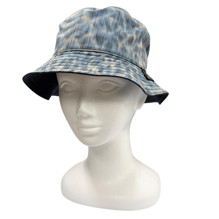 未使用品▼DIOR Parley ディオールオム パーレイ 293C906D5547 レオパード柄 帽子 バケットハット ブルー M イタリア製 正規品 メンズ