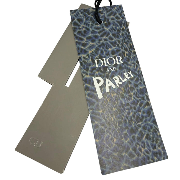 未使用品▼DIOR Parley ディオールオム パーレイ 293C906D5547 レオパード柄 帽子 バケットハット ブルー M イタリア製 正規品 メンズ