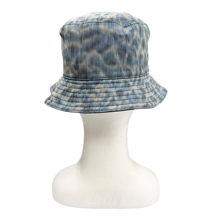 未使用品▼DIOR Parley ディオールオム パーレイ 293C906D5547 レオパード柄 帽子 バケットハット ブルー M イタリア製 正規品 メンズ
