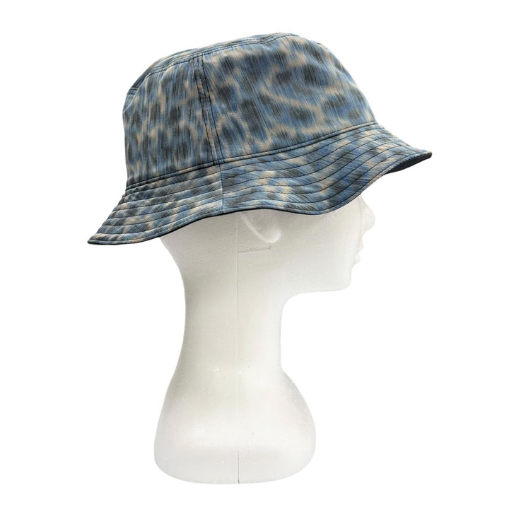 未使用品▼DIOR Parley ディオールオム パーレイ 293C906D5547 レオパード柄 帽子 バケットハット ブルー M イタリア製 正規品 メンズ