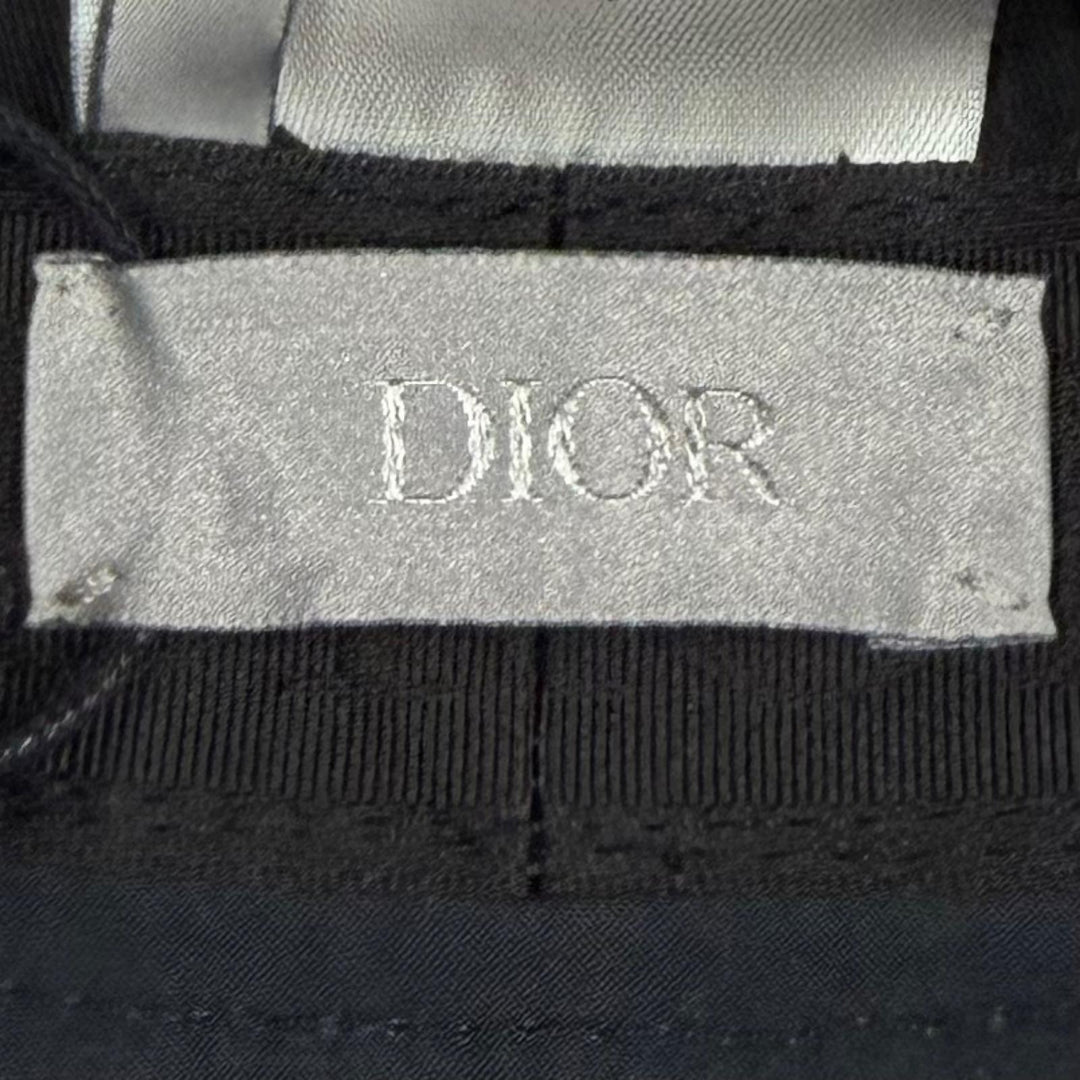 未使用品▼DIOR Parley ディオールオム パーレイ 293C906D5547 レオパード柄 帽子 バケットハット ブルー M イタリア製 正規品 メンズ