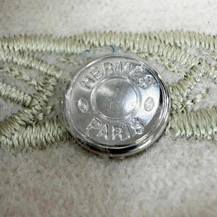 未使用品☆HERMES エルメス サントノーレ・アン・フィネス ウール100％ セリエ金具 ベレー帽 アイボリー 58 イタリア製 正規品 保存袋付