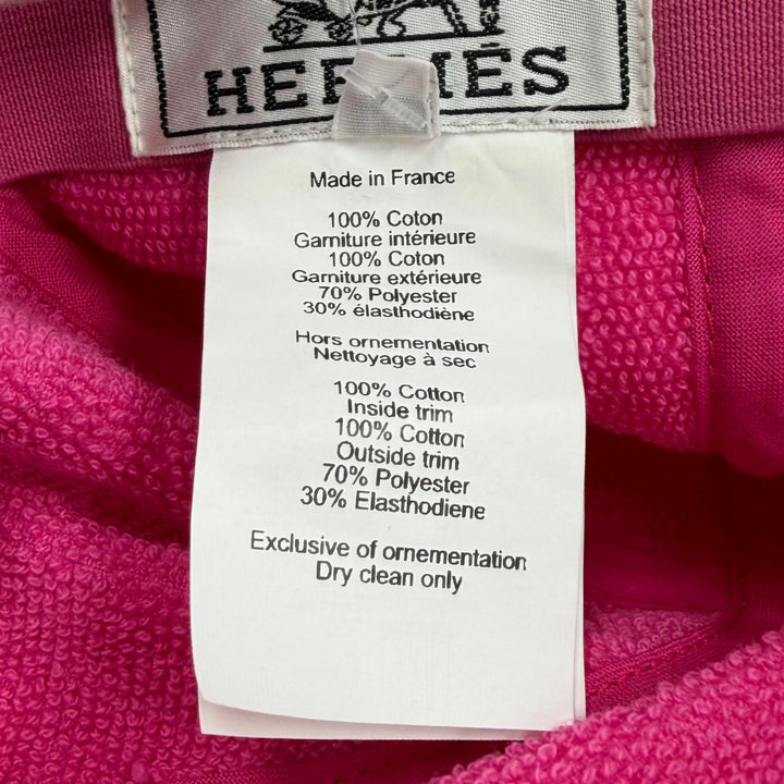 未使用品★HERMES エルメス キャスケット デイヴィス ヨット コットン100％ ローズ フラマン キャップ 帽子 M フランス製 レディース